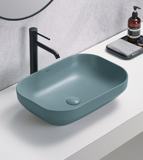 Table Mounted Wash Basin ( Seafoam Green ) – Aquant India